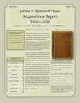 James F. Barnard Trust Acquisitions Report 2010-2011