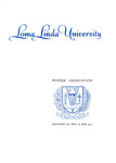 Commencement Program 1971 (Winter Graduation) by Loma Linda University