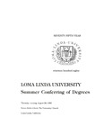 Commencement Program 1980 (Summer Conferring of Degrees) by Loma Linda University