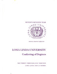 Commencement Program 1982 by Loma Linda University