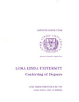 Commencement Program 1984 by Loma Linda University