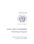 Commencement Program 1985 by Loma Linda University