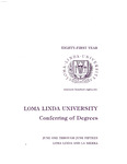 Commencement Program 1986 by Loma Linda University