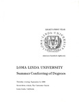 Commencement Program 1986 (Summer Conferring of Degrees) by Loma Linda University