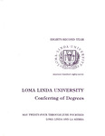 Commencement Program 1987 by Loma Linda University