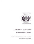 Commencement Program 1995 by Loma Linda University