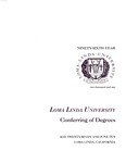 Commencement Program 2001 by Loma Linda University