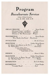 Commencement (Baccalaureate Services) 1932