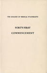 Commencement Program 1953 by College of Medical Evangelists
