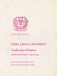 Commencement Program 1978 (School of Dentistry) by Loma Linda University