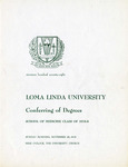 Commencement Program 1978-B (School of Medicine) by Loma Linda University