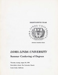 Commencement Program 1990 (Summer Conferring of Degrees) by Loma Linda University