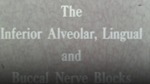 The Inferior, Alveolar, Lingual and Buccal Nerve Blocks [197-?]
